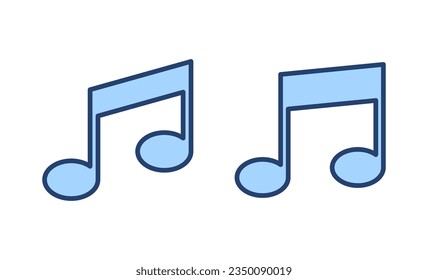 Music icon vector. note music sign and symbol