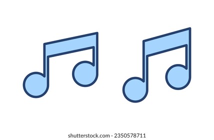 Music icon vector. note music sign and symbol