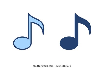 Music icon vector. note music sign and symbol
