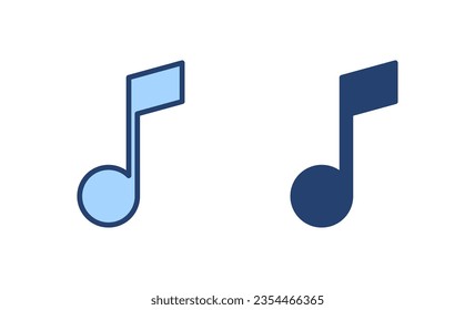 Music icon vector. note music sign and symbol