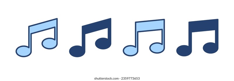 Vector de icono de música. signo de música de notas y símbolo