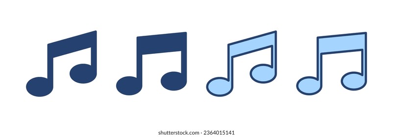 Music icon vector. note music sign and symbol