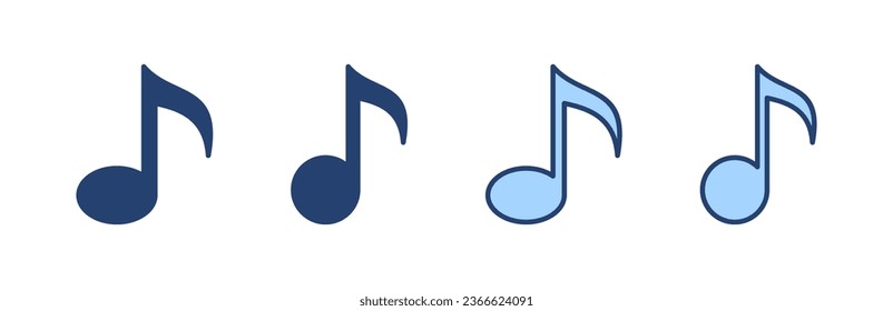 Vector de icono de música. signo de música de notas y símbolo
