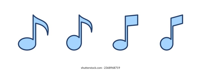 Music icon vector. note music sign and symbol