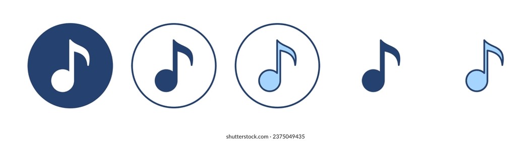 Music icon vector. note music sign and symbol