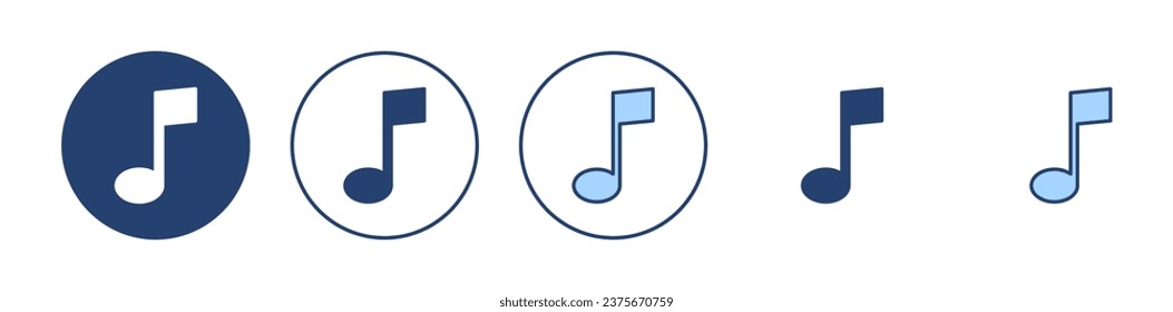 Music icon vector. note music sign and symbol