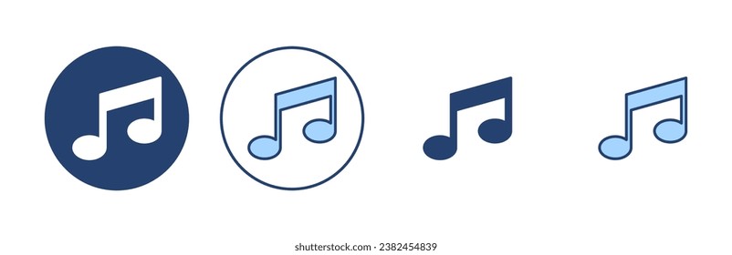 Music icon vector. note music sign and symbol