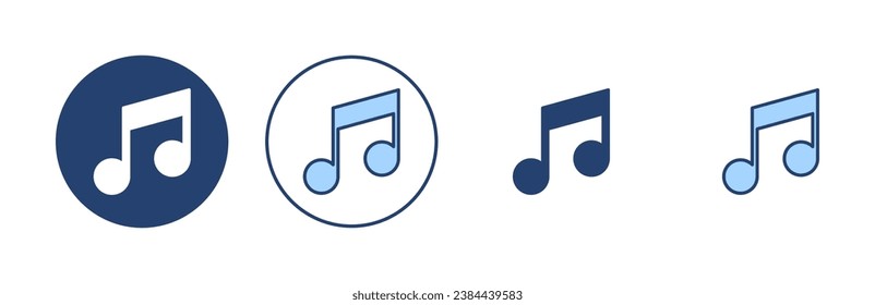 Music icon vector. note music sign and symbol