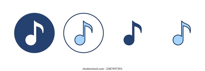 Musiksymbol, Vektorgrafik. Notenmusikzeichen und -symbol