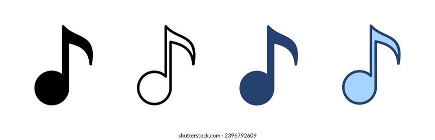 Music icon vector. note music sign and symbol