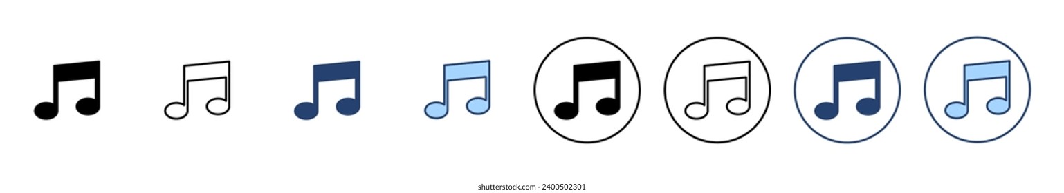 Music icon vector. note music sign and symbol