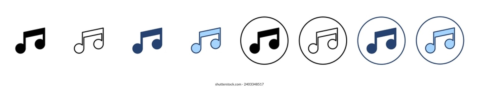 Music icon vector. note music sign and symbol