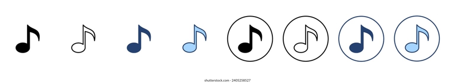 Musiksymbol, Vektorgrafik. Notenmusikzeichen und -symbol
