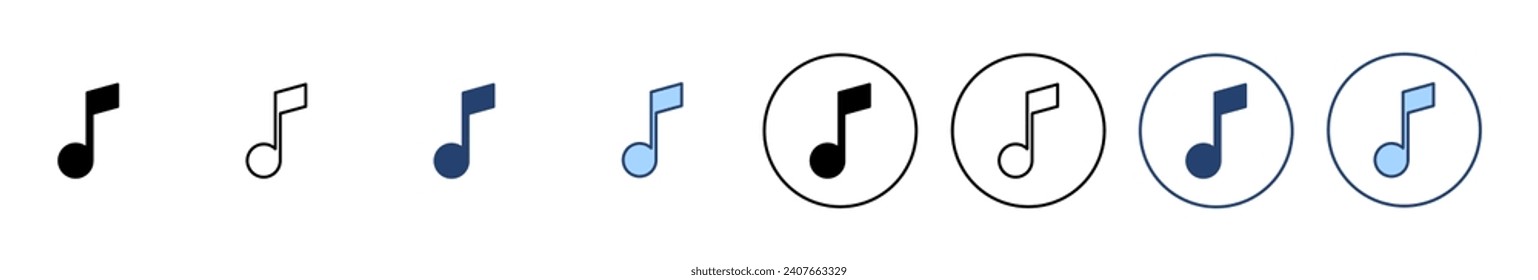 Vector de icono de música. signo de música de notas y símbolo