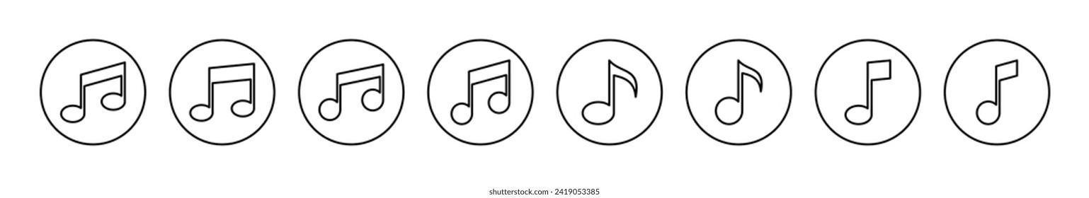 Music icon vector. note music sign and symbol