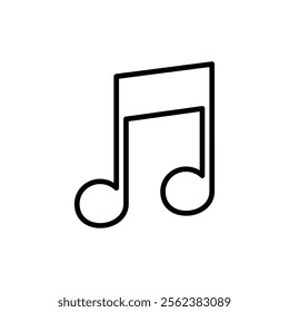 Music icon vector. note music sign and symbol