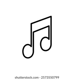 Music icon vector. note music sign and symbol