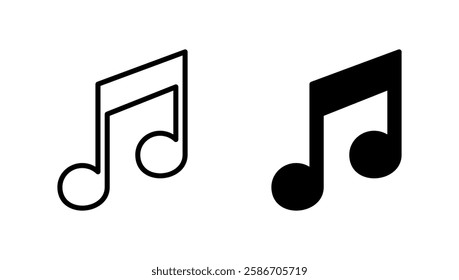 Music icon vector. note music sign and symbol