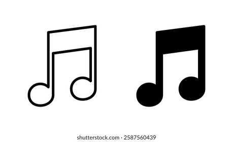 Music icon vector. note music sign and symbol