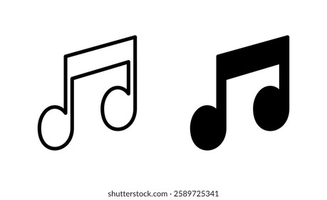 Music icon vector. note music sign and symbol