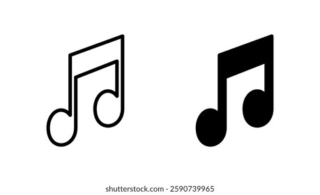 Music icon vector. note music sign and symbol