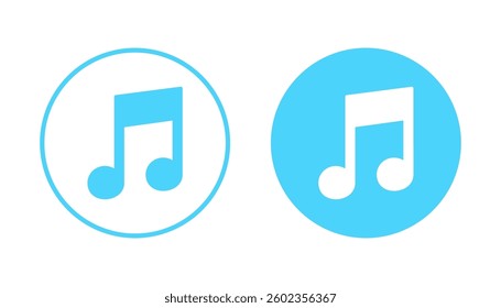 Music icon vector. note music sign and symbol
