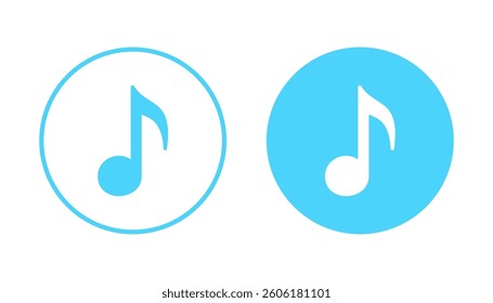 Music icon vector. note music sign and symbol