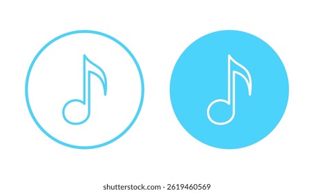 Icono de la música Vector. señal de la música de la nota y símbolo