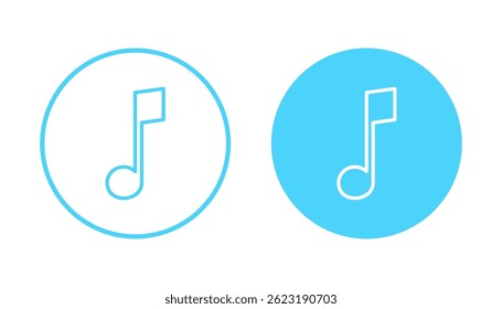 Icono de la música Vector. señal de la música de la nota y símbolo