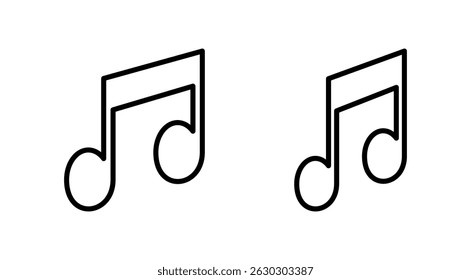 Music icon vector. note music sign and symbol