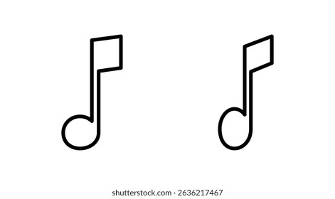Icono de la música Vector. señal de la música de la nota y símbolo