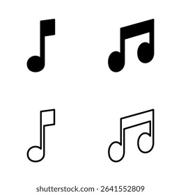 Music icon vector. note music sign and symbol