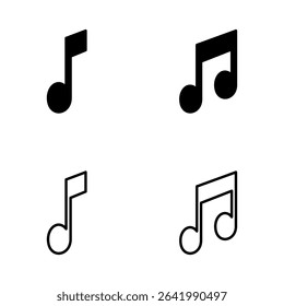 Music icon vector. note music sign and symbol