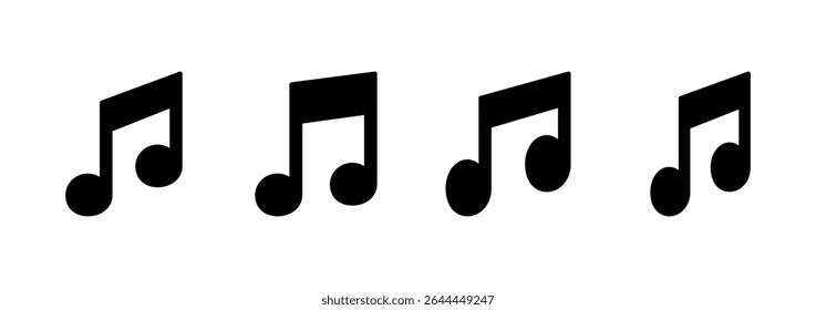 Music icon vector. note music sign and symbol