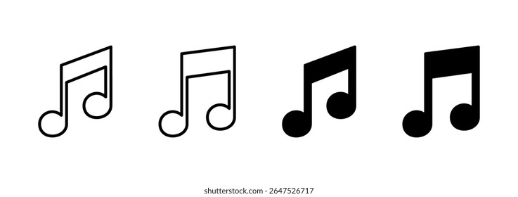 Vektorsymbol für Musik. Notenzeichen und -symbol