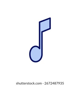 Vektorsymbol für Musik. Notenzeichen und -symbol