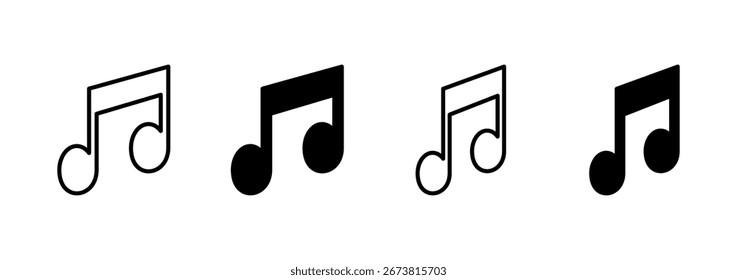 Music icon vector. note music sign and symbol