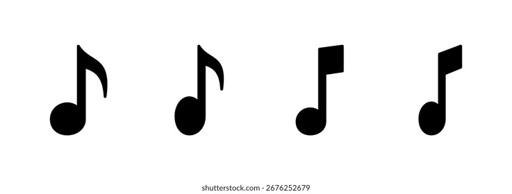 Icono de la música Vector. señal de la música de la nota y símbolo
