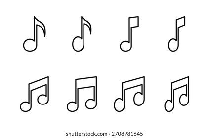 Music icon vector. note music sign and symbol