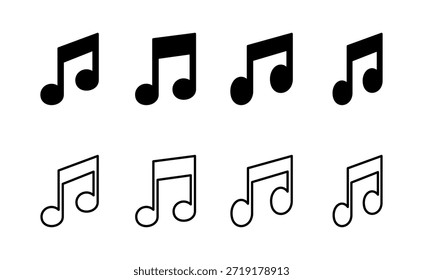 Music icon vector. note music sign and symbol