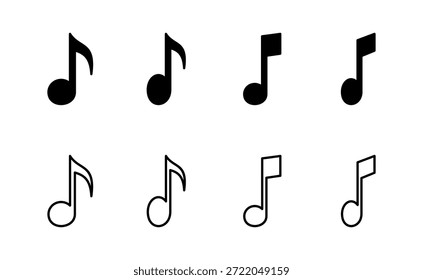 Music icon vector. note music sign and symbol