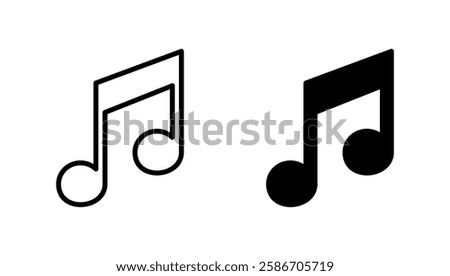 Music icon vector. note music sign and symbol