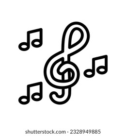 Music icon vector, note symbol. Simple, flat design for web or mobile app