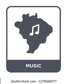 music icon vector on white background, music trendy filled icons from Brazilia collection, music vector illustration