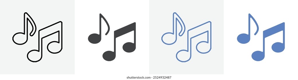 music icon vector set use for web