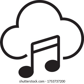 music icon vector, simple design