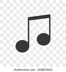 Music icon vector. Simple music sign in modern design style for web site and mobile app. EPS10
