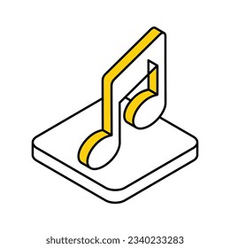 Music icon, vector stock illustration.