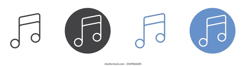 Music icon vector symbol outline sign