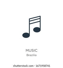 Music icon vector. Trendy flat music icon from brazilia collection isolated on white background. Vector illustration can be used for web and mobile graphic design, logo, eps10